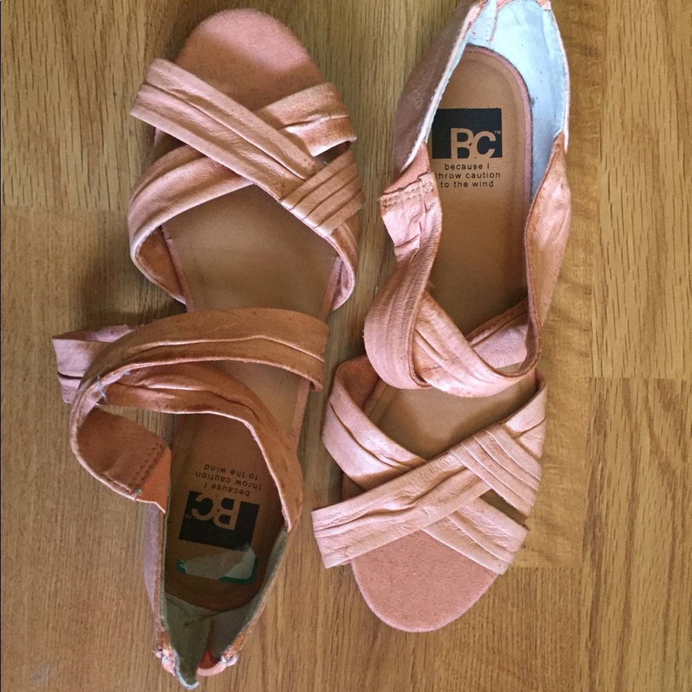 BC Coral colored sandals